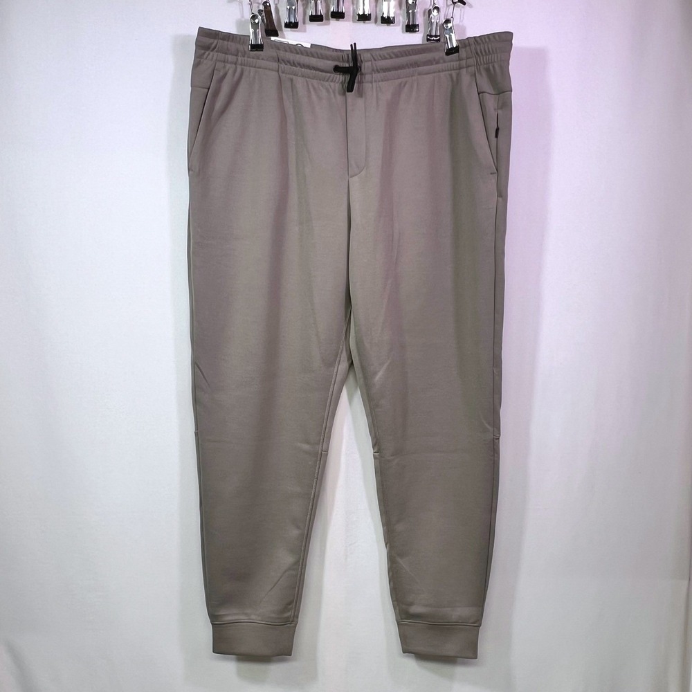 Member's Mark Mens Active Jogger Khaki Double Knit Stretch Pants XL New